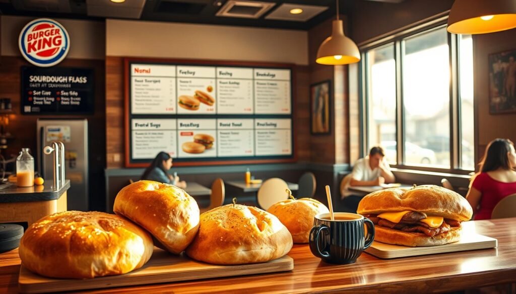 sourdough breakfast menu at burger king